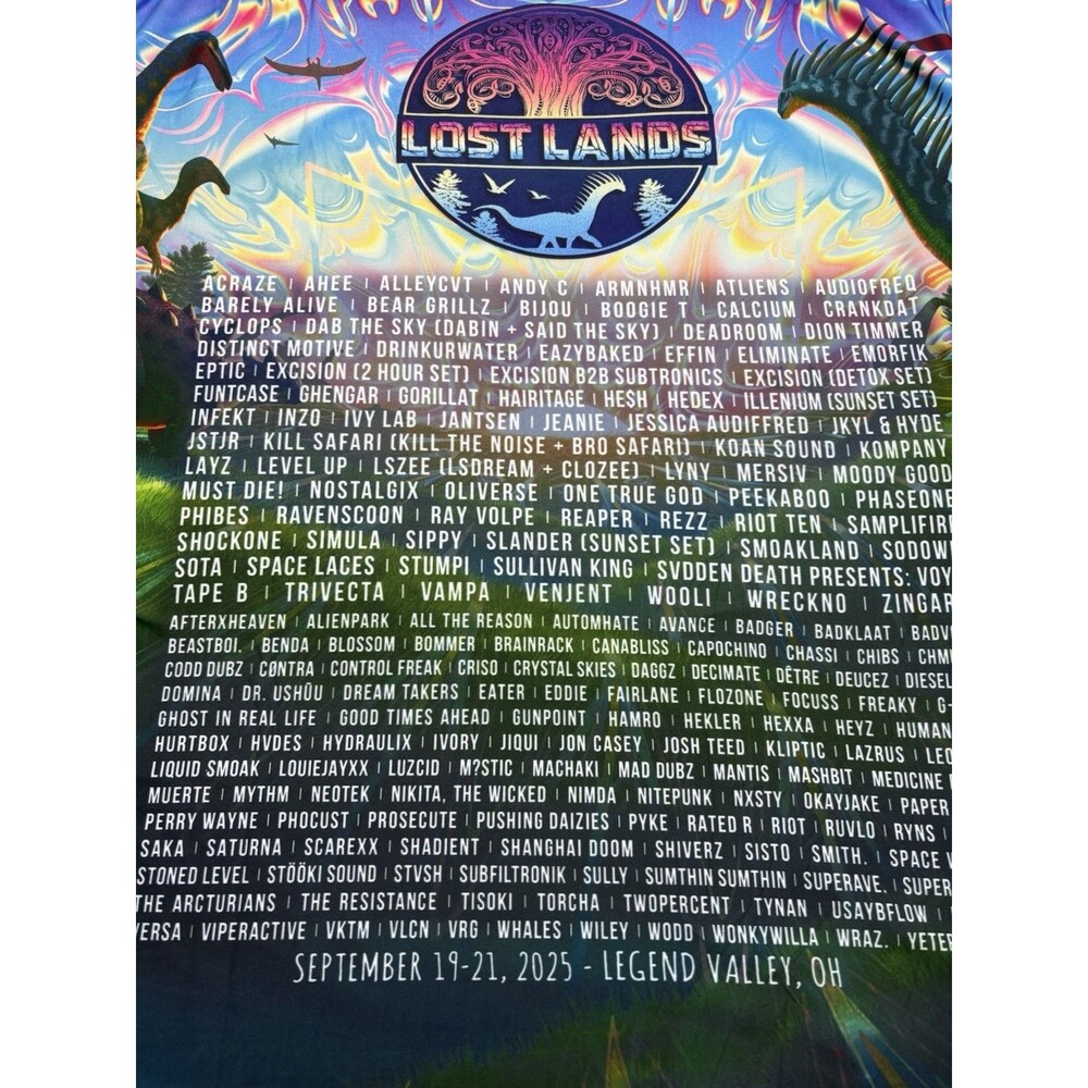 Official Lost Lands Year VIII T-Shirt 2025 Excision Subtronics Lineup Size Large - Picture 8 of 13